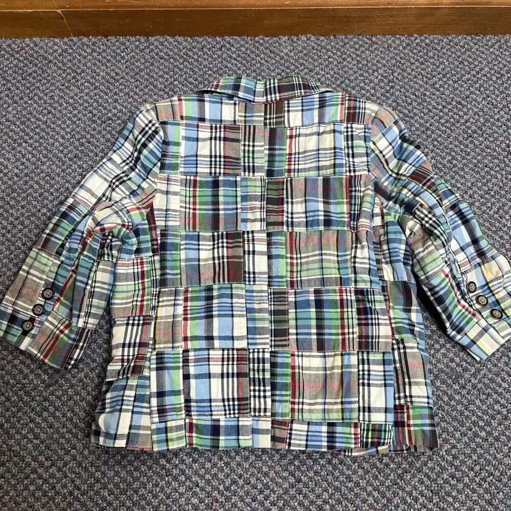The Children's Place Boys Patchwork Madras Blazer Size 24 months